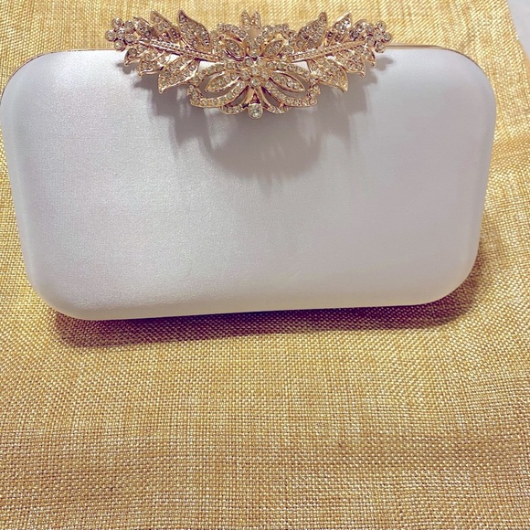 Kate Landry Handbags - Kate Landry Evening Clutch, Silver and Gold